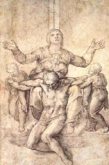 Michelangelo Buonarroti Study for the Colonna Piet